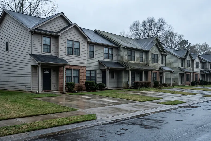 A tidy suburban home exterior cleaned to meet HOA standards