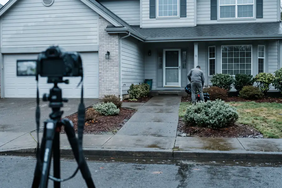 A house exterior fully washed and photographed for a property listing